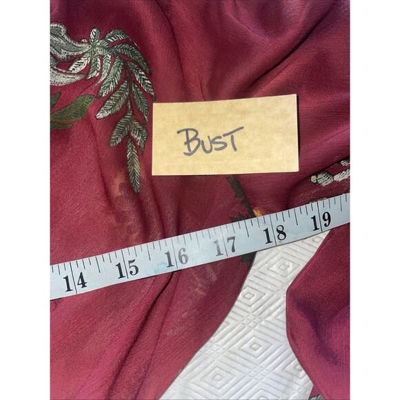 Kate & Lily Boho Tiered Maxi Dress Floral Stretch Flowy Long Sleeve Size 6 EUC - Picture 7 of 13